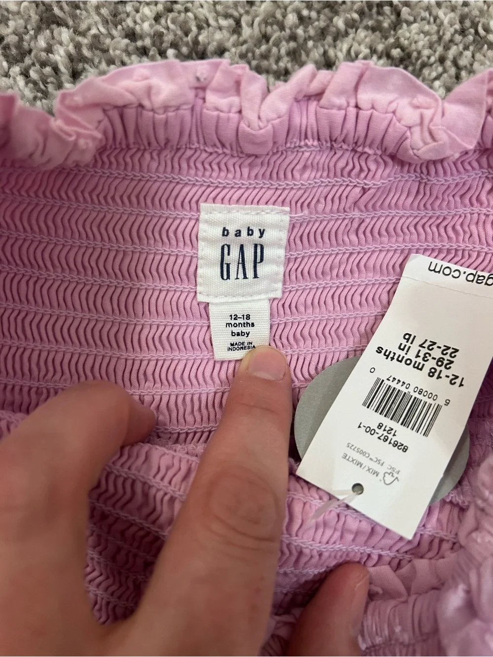 NWT Baby Gap purple dress